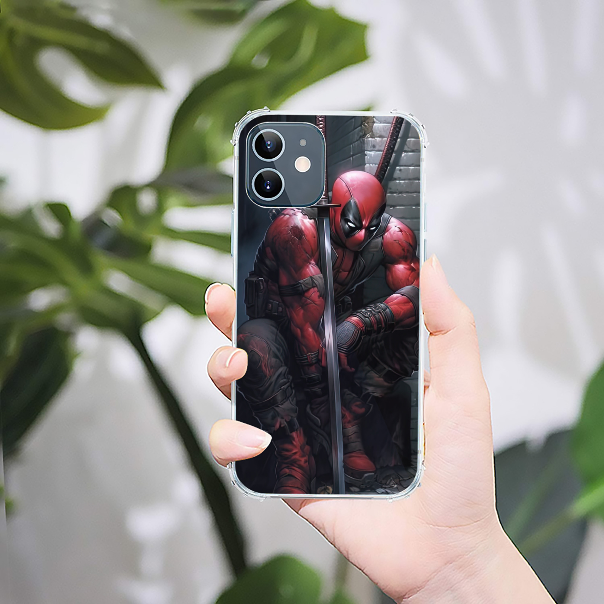 （画像用） Deadpool デッドプール 【iPhone 12シリーズ対応】透明スマホケース（クリアソフトケース）